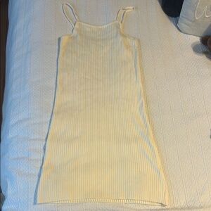 Yellow Ribbed Women's Top